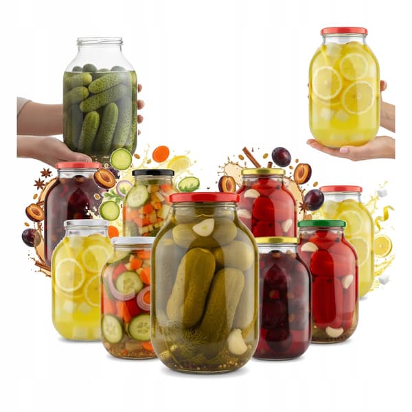 4X burk burk 3L konserver tinkturer pickles gurkor 4 st + lock fi100