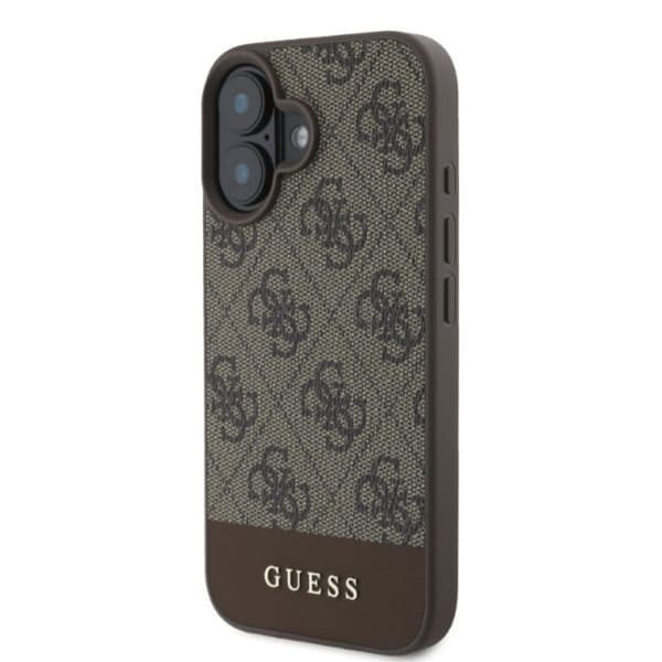 Guess 4G Bottom Rande - iPhone 16-skal (brunt)