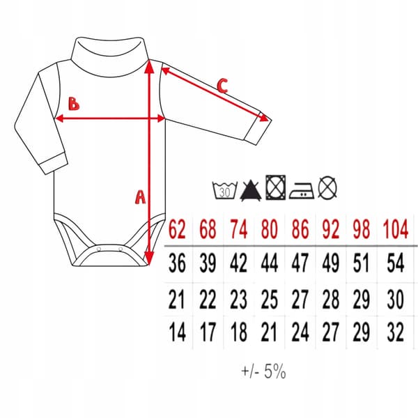 Børnebody med turtleneck 104 langærmet mint