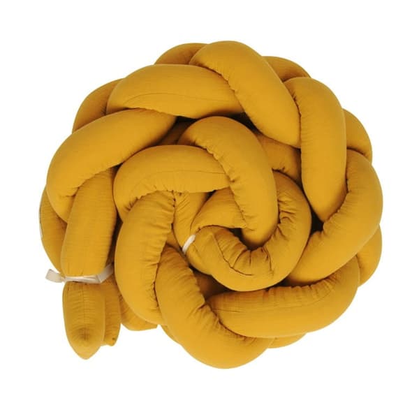 Flettet muslin sengseng 200cm honningfarvet
