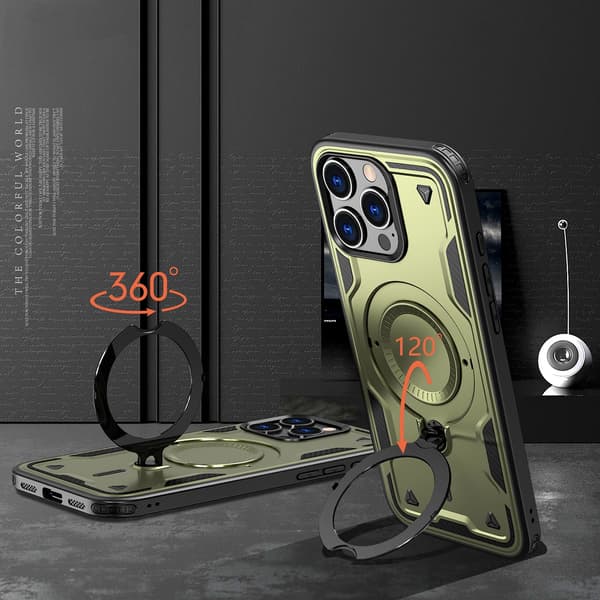 Hybrid Armor Trendy Cover med MagSafe til iPhone 16 Pro Max - Grøn