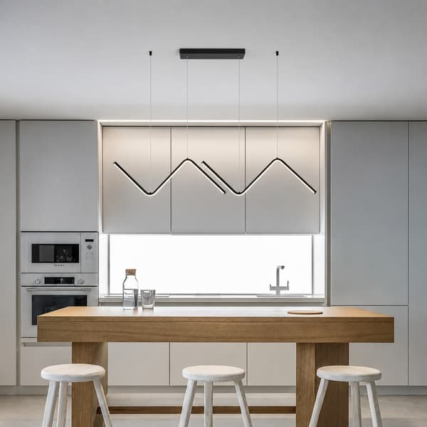 LED-LÖSNING - Taklampa - Zigzag - Svart