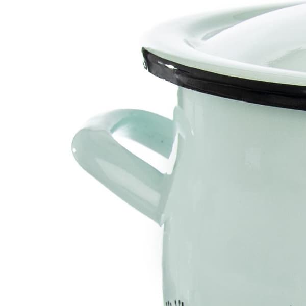 Emaljerad gryta med lock blå LOUKA 16 cm, 2,3 l