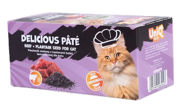Uniq Pets | Royal | Våtfoder för katter 30g - Nötfärsbiff med grobladfrön 8x30g