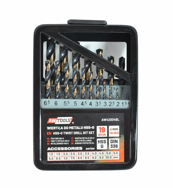 AWTOOLS METAL HSS BOR M2 SÆT 19 DELE PREMIUM