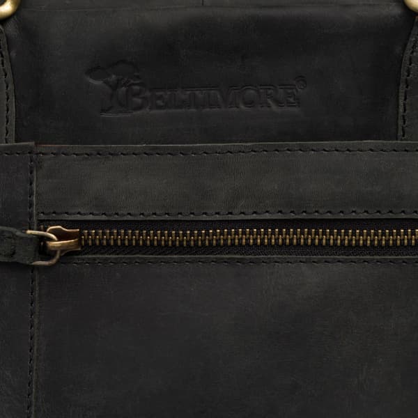 Stor A4-laptoptaske til mænd i læder, 15'4 XL, Beltimore