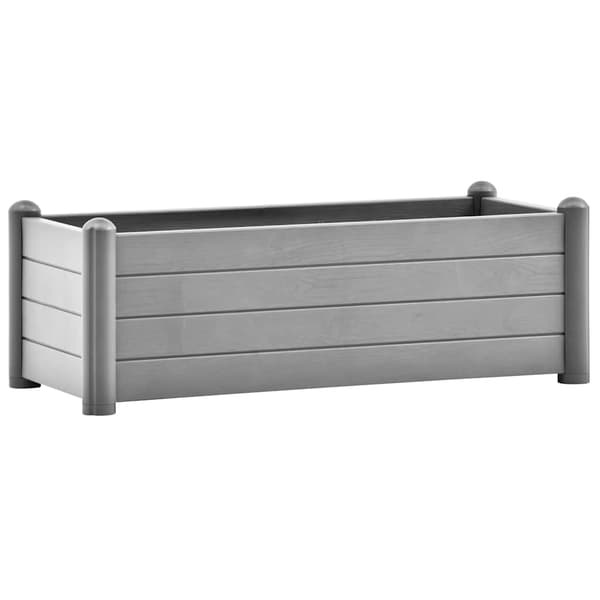 vidaXL højbed, PP, stengrå, 100x43x35 cm