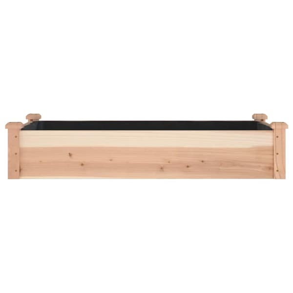 vidaXL Upphöjd rabatt med foder 120x60x25 cm gran