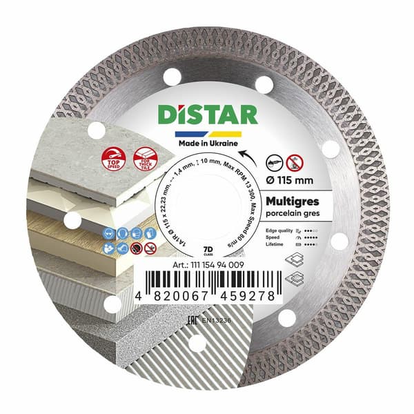 DISTRACT MULTIGRES DIAMANTBLAD 115 x 1,4 x 10 x 22,23 mm