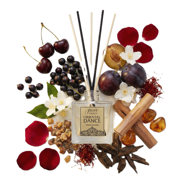 Duftdiffuser - orientalsk jasminaroma Pure Essence - afslapning og indre forfriskning - med 75 ml rør