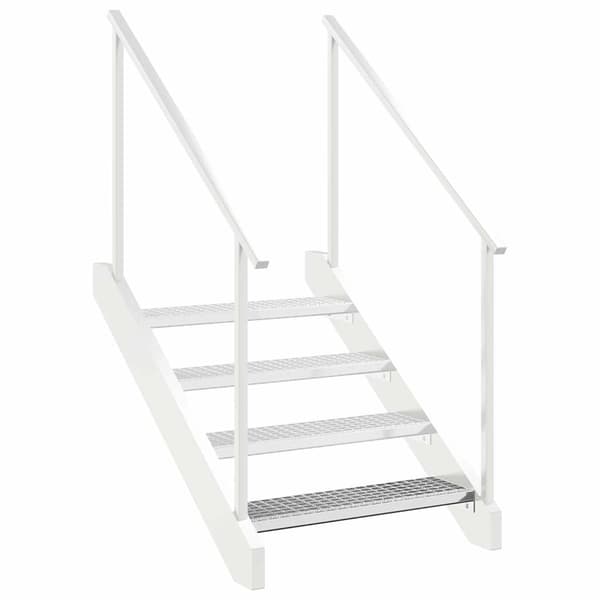 vidaXL trinbræt 80x24x7 cm galvaniseret stål