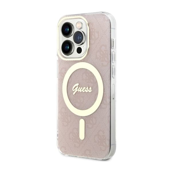 Guess 4G MagSafe - iPhone 14 Pro cover (lyserød)