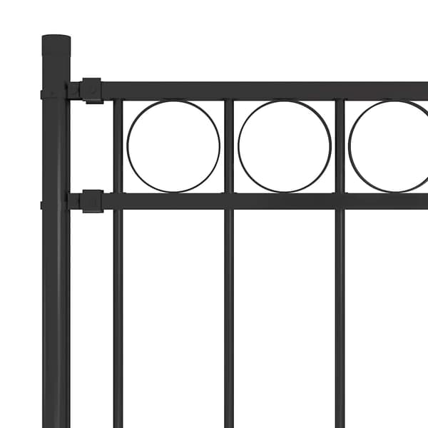 vidaXL stålhavehegn 1,81x1 m sort