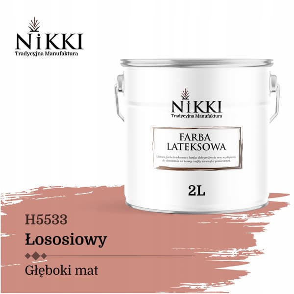 Latexmaling til vægge farve laks H5533 2L dyb mat