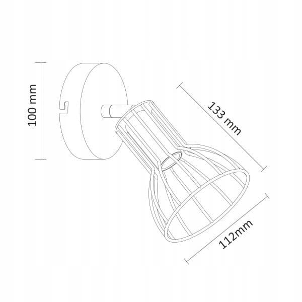 Vägglampa enkel Sofia 1xE14 svart