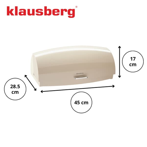 Brødkasse, stålbeholder til brød, KLAUSBERG KB-7932