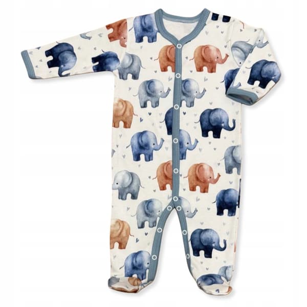 KLÄDER pyjamas med hel dragkedja 80 ELEFANTS