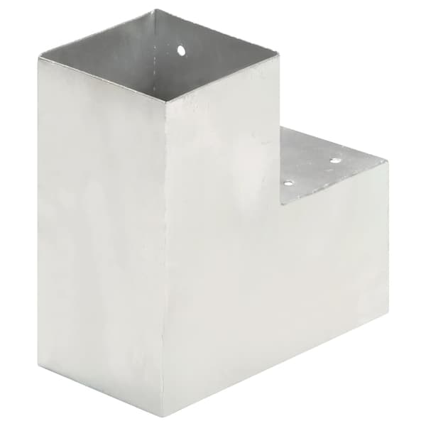 vidaXL L-formet stolpeforbindelse galvaniseret metal 101x101 mm