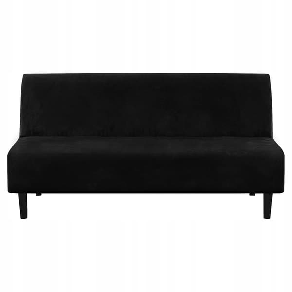 Betræk til daybed, sofa, sovesofa, elastisk fløjl TESS sort