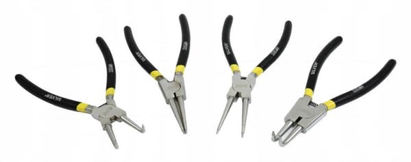Set Seger-tänger för demontering av ringar CrV 4 st 6" 160mm 10529