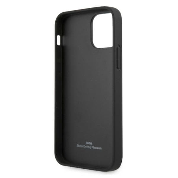 BMW BMHCP12MRSPPK iPhone 12/12 Pro 6.1 cover sort/sort hårdt cover læder Curve Perforate