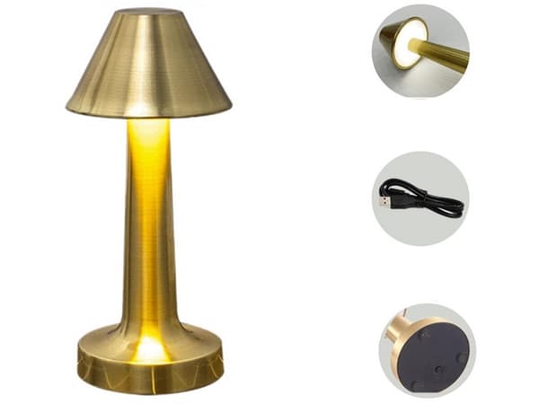 METAL LAMPE A12 GULD (20) / 30 STK_B