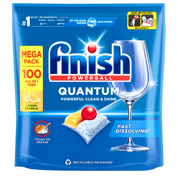 FINISH Quantum Allt-i-ett Lemon diskmaskinskapslar 100 st
