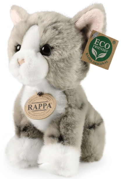 RAPPA 222595 Plys Grå Kat 18 cm