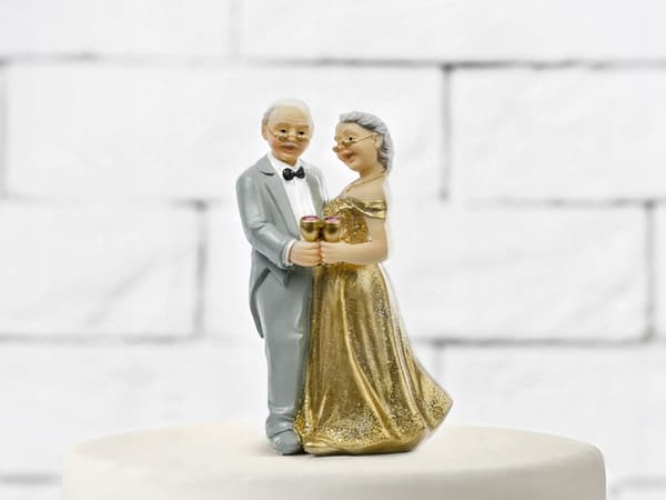 Tårtdekoration till 50-års bröllopsdag, 12 cm, 1 st.