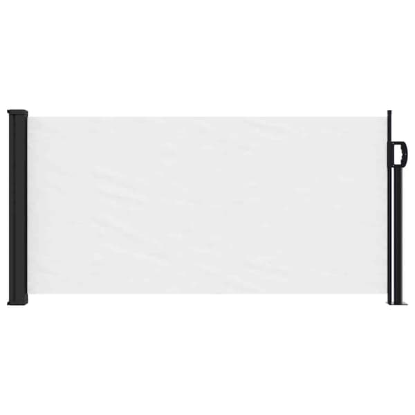 vidaXL udtrækkelig sidemarkise hvid 100x500 cm