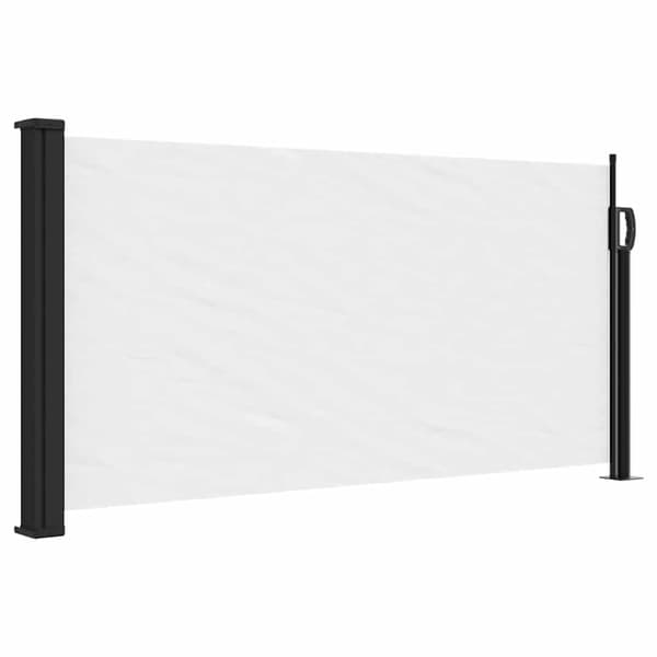 vidaXL Utdragbar sidomarkis vit 100x500 cm