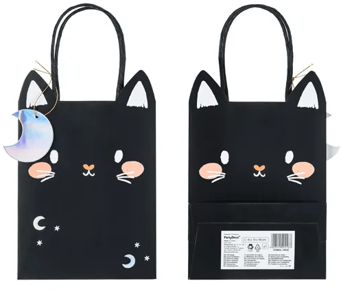 Svart katt Halloween presentpåse 1 st.