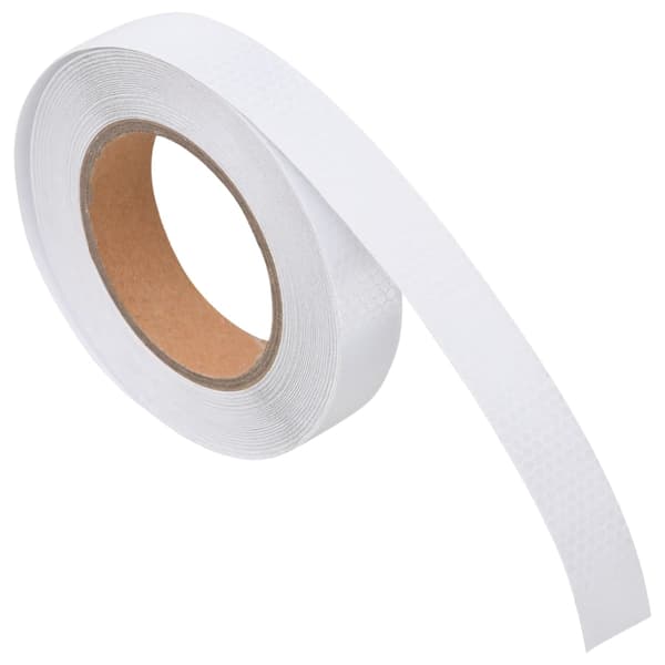 vidaXL Reflekterande tejp, vit, 2,5 cm x 20 m, PVC