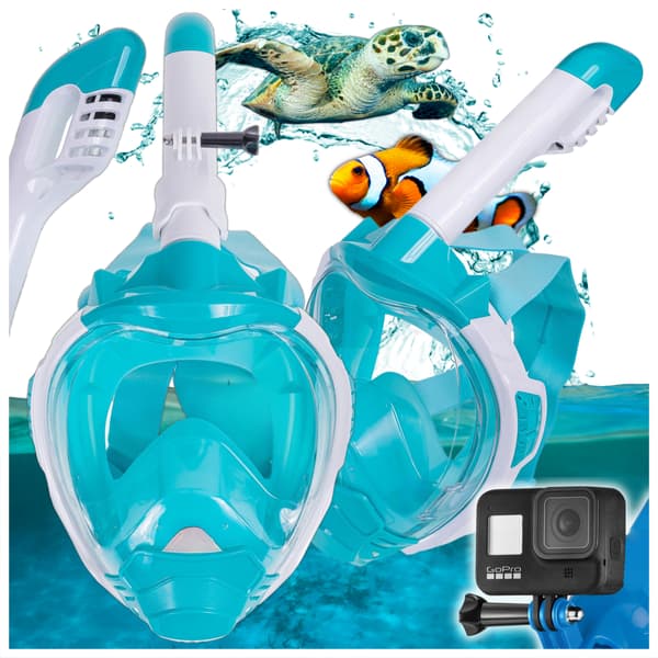 Helmaske til snorkel L/XL drytop antidug GoPro