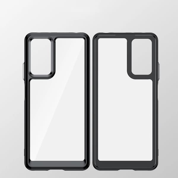 Outer Space-cover til Xiaomi Poco X5 5G / Redmi Note 12 5G med fleksibel ramme, sort