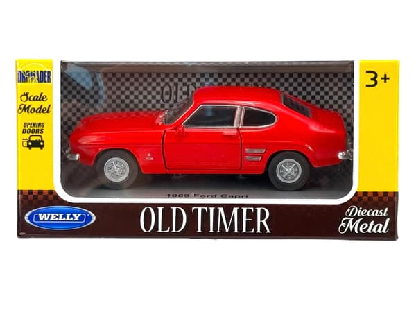 Welly Old Timer 1969 Ford Capri, punainen 1:34 43753