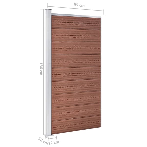 vidaXL WPC-aitapaneeli 95x186 cm ruskea