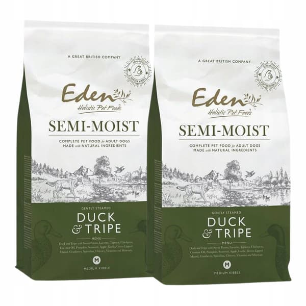 Eden Duck and Stomachs Semi-Moist Hundfoder 2x2 kg