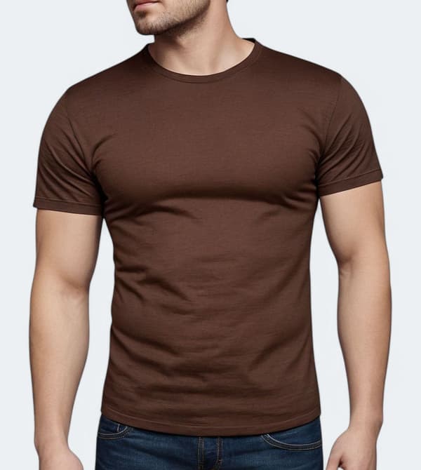 Herrbomulls-T-shirt med tryck, grön Recea L