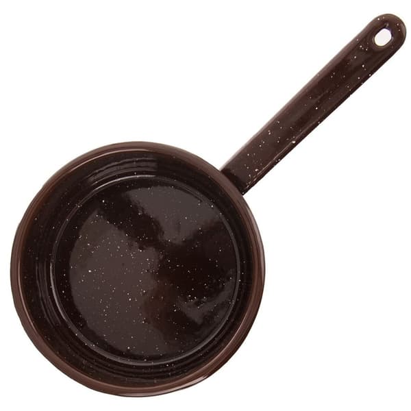 Emaljeret brun gryde 14 cm, 900 ml