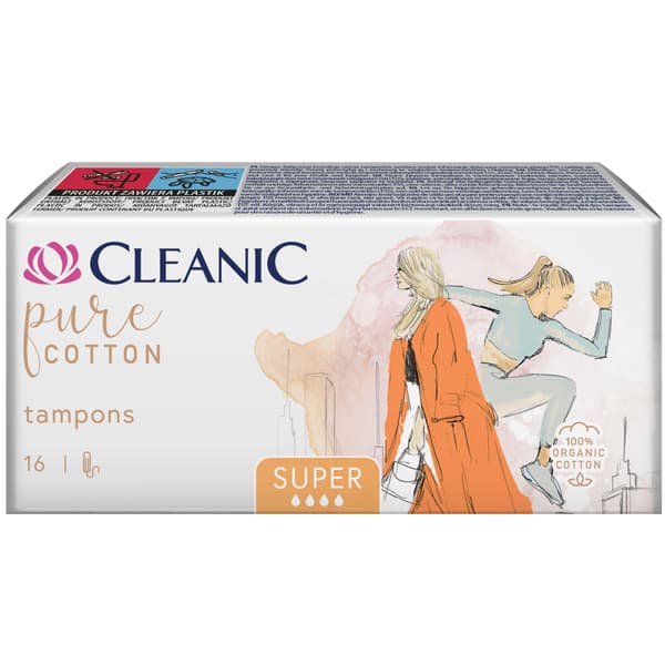 HH Cleanic Pure Cotton tamponer Super 16 stk