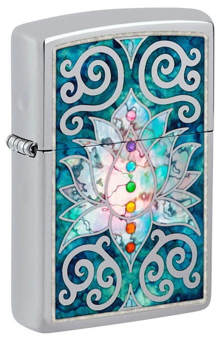 Zippo lighter med lotusblomstdesign 60006541