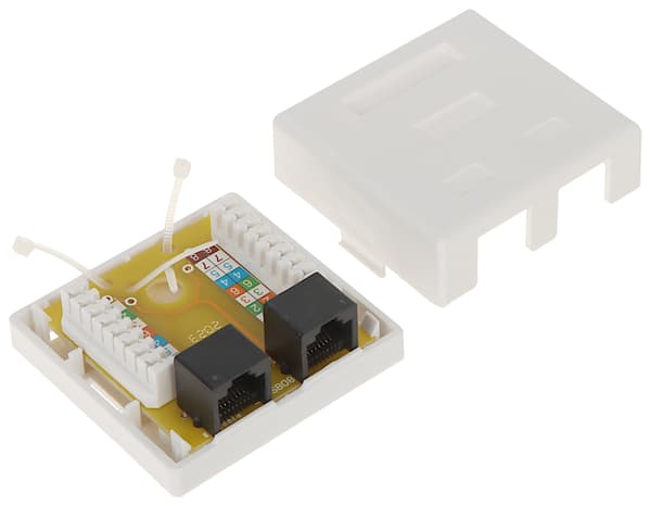RJ45-2G1/6 DOBBELT TERMINALSTIKKANAL