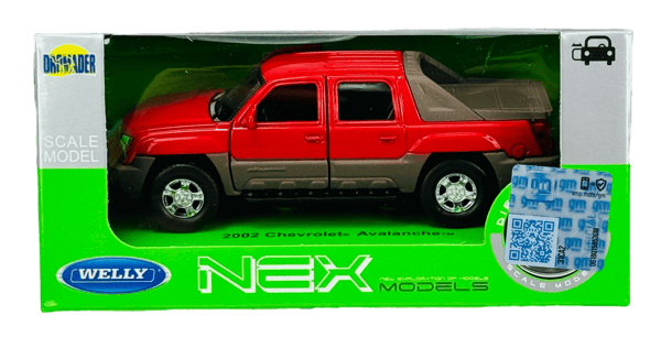 WELLY 2002 CHEVROLET AVALANCHE RØD 1:34 42314