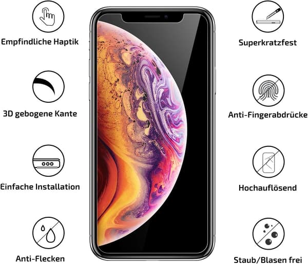 9H karkaistu lasi iPhone Xs Maxille Pitaka