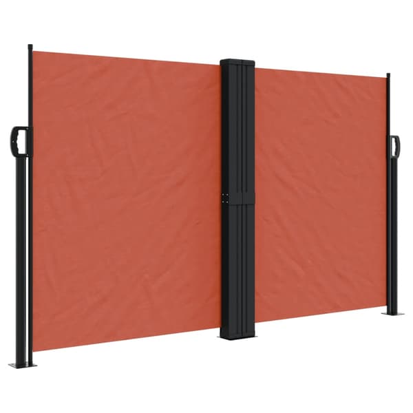 vidaXL Utdragbar sidomarkis terrakotta 140x600 cm