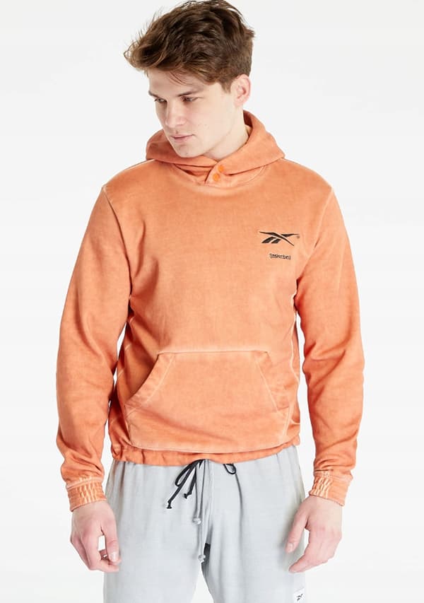 Reebok miesten oranssi logo-huppari S