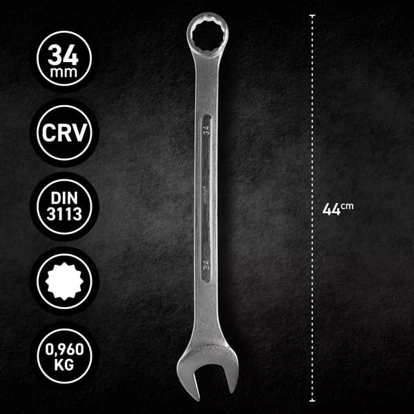 MJW 34 mm gaffelnøgle