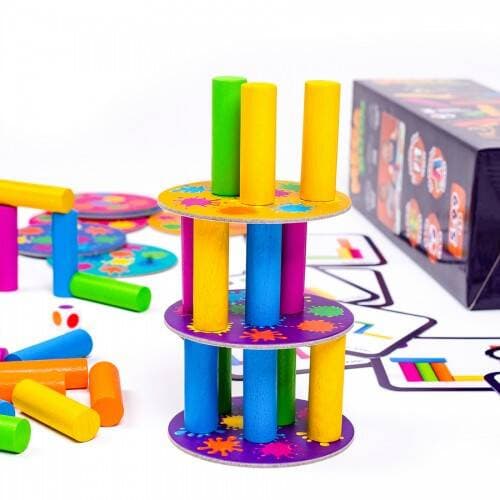 UTBILDNINGSPEL MEGA BOOM TOWER BYGGNADSUPPGIFTER ROTER KAFER