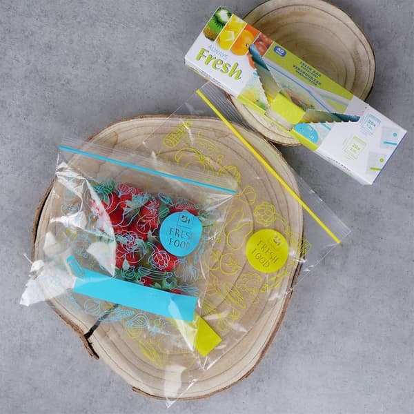 ziplock-påsar för mat 20x1,2 l + 20x2,5 l 40 st